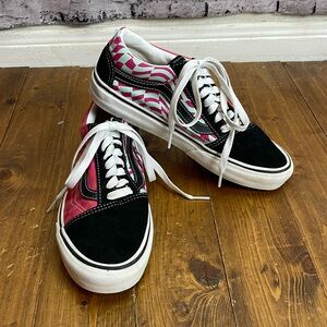 Vans Old Skool twist wrap checked sneakers Womens size 8